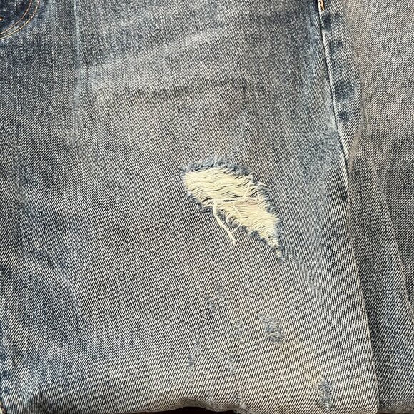 Lucky Brand Jeans Denim 410 Athletic Fit Distressed Size 33x32 Medium Wash - Picture 6 of 12